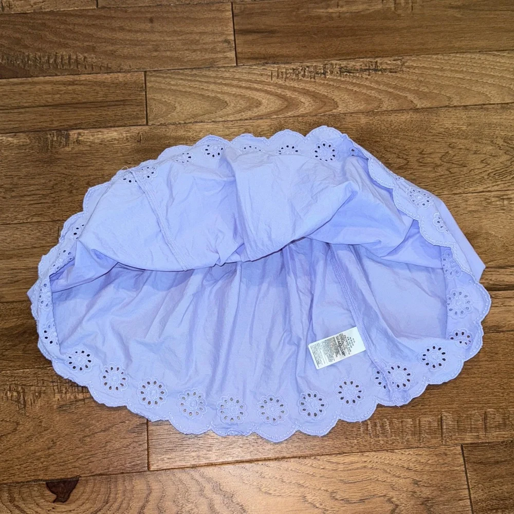 GAP KIDS Girls Purple Eyelet Border Skirt - Size M (8) - 100% Cotton